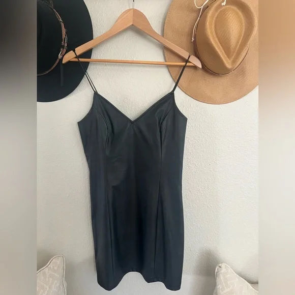 SOLD - Abercrombie Vegan Leather Mini Dress - Picture 2 of 4